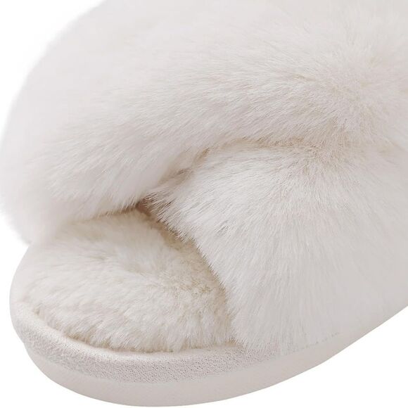 Memory Foam Fuzzy Cozy Slippers - Picture 4 of 4